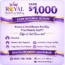 Refer a Healthcare facility & Earn $1,000 Referral Bonus