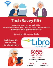 Free tech lessons/support for seniors 55  (Sponsored by Libro)