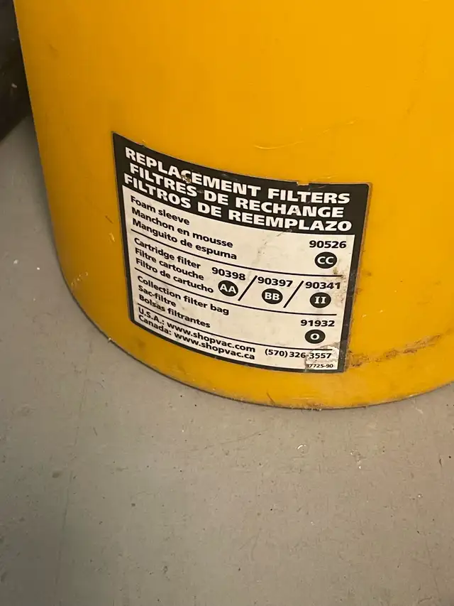 Shop Vac with a 5.0 peak HP motor for wet and dry - Photo 9
