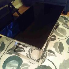GLASS COFFEE TABLE STAINLESS STEEL