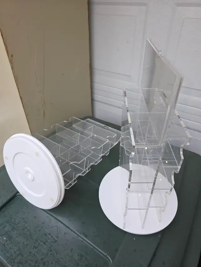 2 Rotating Base Business Card Holders 14 Slots Each - Photo 2