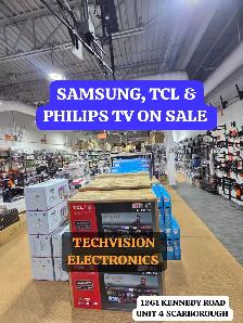 SAMSUNG, TCL & PHILIPS 32,40,43,50,55,60,65,70,75,85 TV'S SAL