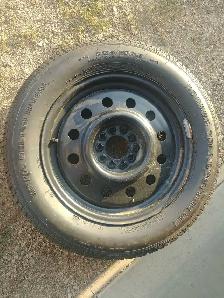 215/60R16 tire and steel rim