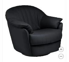 Natuzzi leather rocking swivel chair - Photo 3