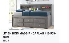 LIT simple en bois massif.   CAPLAN