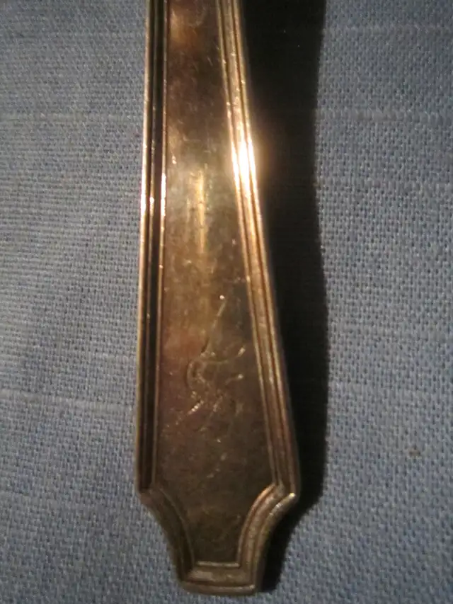 #73-73  LEGACY silverware set for 12, Monogramed 'S'