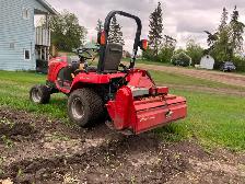 Massey GC 2400 garden tractor with rototiller