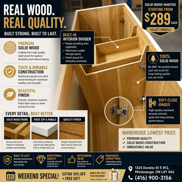 Bathroom Vanity Warehouse Prices in Mississauga - Photo 2