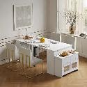 Wooden Extendable 2 / 4 / 6 Seat Rectangle Dining Room Table