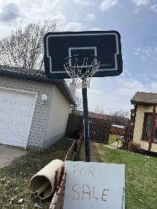 basketball stand and net.