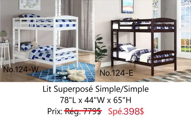 100%NEUF!! Brand New Bunk Bed/DES LIT SUPERPOSE/ LIQUIDATION!! - Photo 6