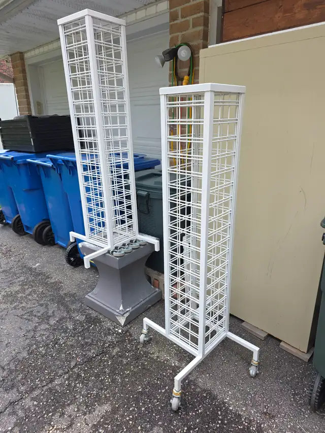 Rectangular Steel 4 Sided Rolling Tower Rack Full Swivel Casters - Photo 2