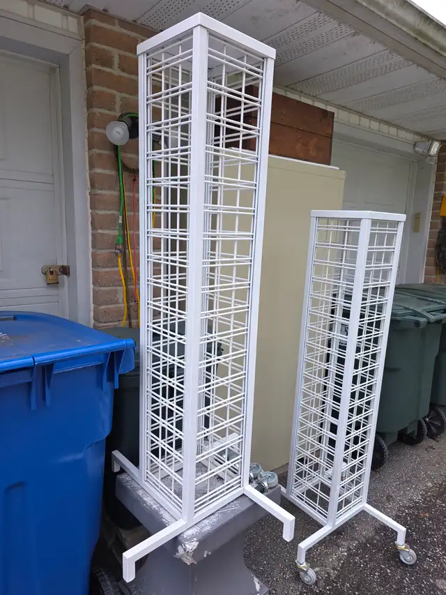 Rectangular Steel 4 Sided Rolling Tower Rack Full Swivel Casters - Photo 4