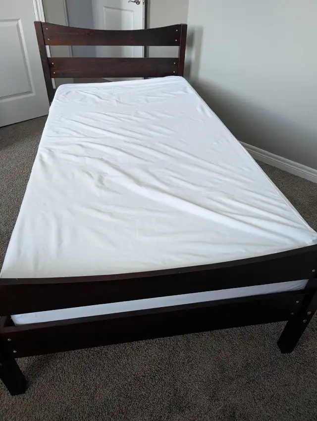 Twin mattress and frame