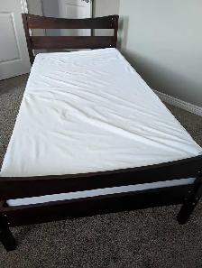 Twin mattress and frame