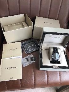 Men’s Black Emporia Armani Automatic 42 mm Watch. $350