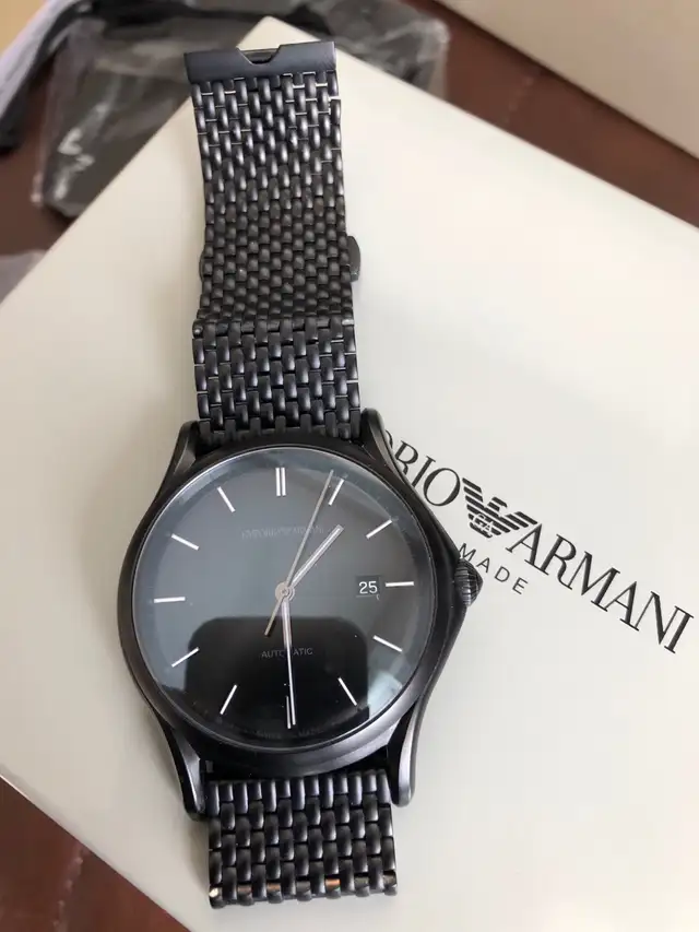 Men’s Black Emporia Armani Automatic 42 mm Watch. $350 - Photo 10