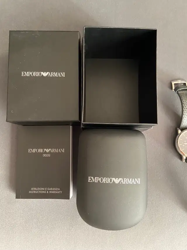 $100 Men’s Emporio Armani Luigi Grey Dial Chronograph Quartz - Photo 6