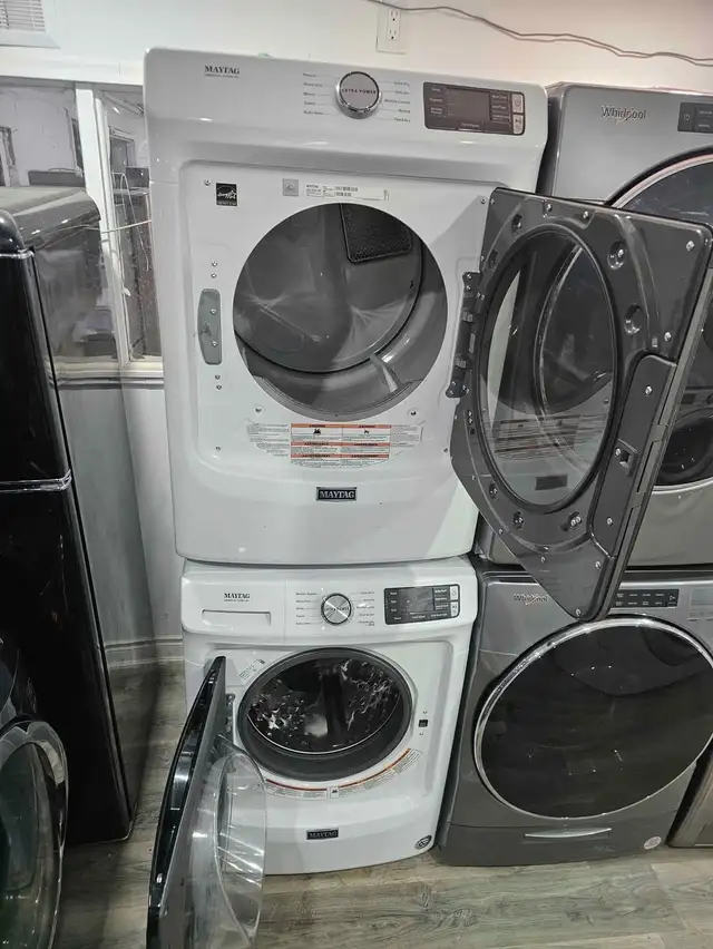 NEWER MODEL! Maytag 27' White Front-Load Stackable Washer Dryer - Photo 8