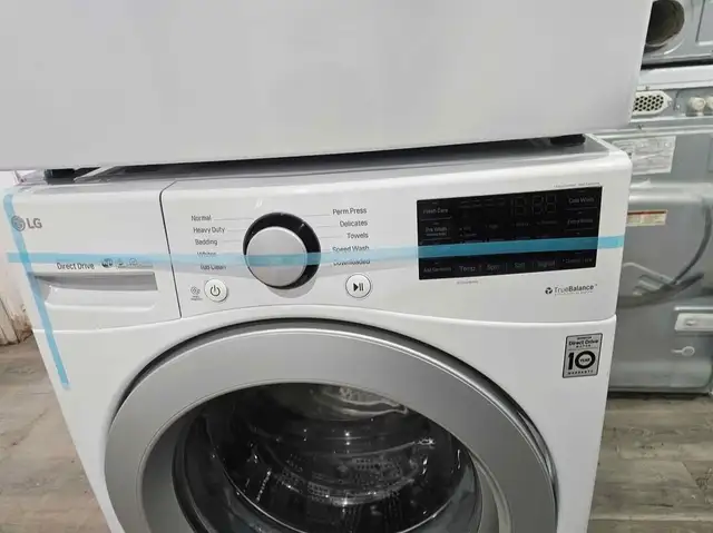 NEWER! LG 27' White Front-Load Stackable Washer & Electric Dryer - Photo 3