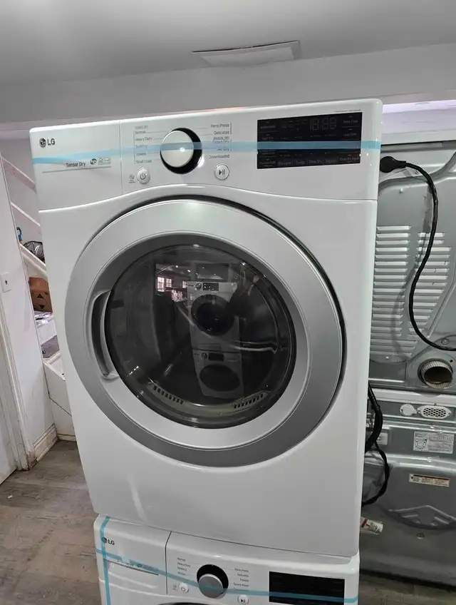 NEWER! LG 27' White Front-Load Stackable Washer & Electric Dryer - Photo 5