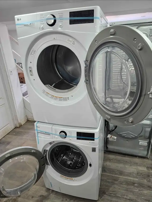 NEWER! LG 27' White Front-Load Stackable Washer & Electric Dryer - Photo 8