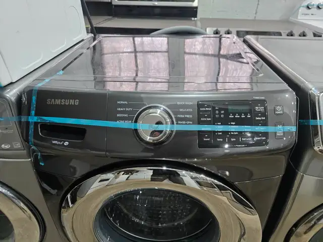 LIKE NEW! Samsung 27' Black Stainless Steel Front-Load Washer - Photo 2