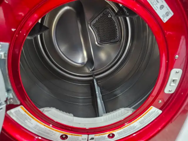 CHERRY RED LG 27' Front-Load Stackable Washer Dryer W/ Pedestals - Photo 7