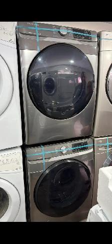 PREMIUM! Samsung 27' Stainless Steel Stackable Washer Dryer Set