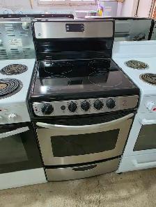 GE 24' Stainless Steel Freestanding Electric Ceramic Top Stove