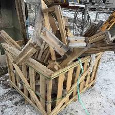 skids of junk wood