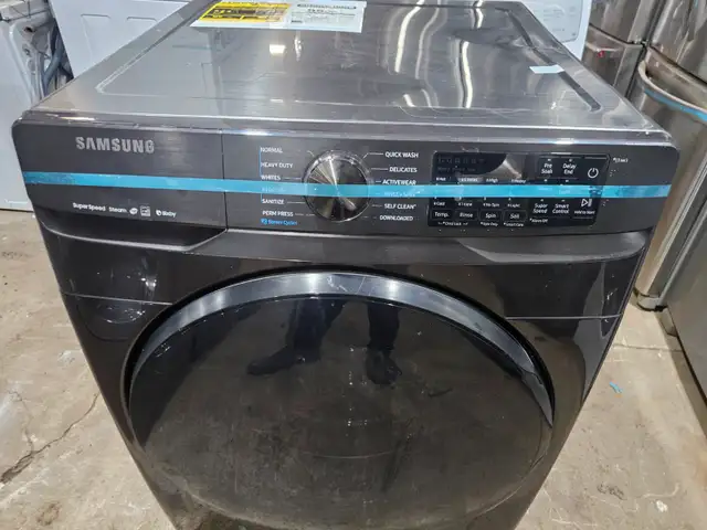 NEWER MODEL Samsung 27' Black Stainless FrontLoad Washer Machine - Photo 2