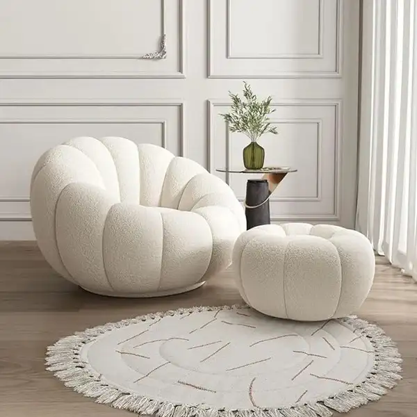Brand New Pumpkin Swivel Accent Chair with Ottoman Special $299 - Photo 9