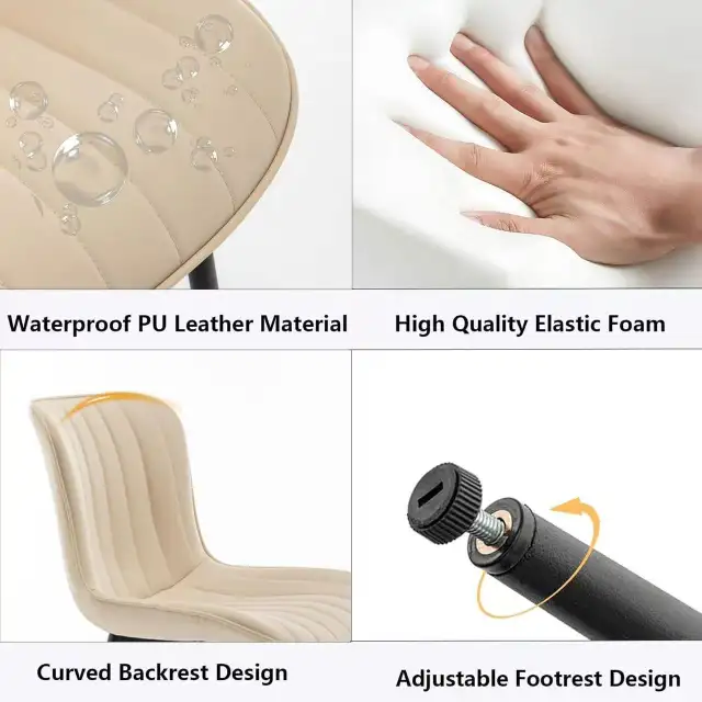 Brand New MMW Waterproof PU Leather Dining Chair Special $59 - Photo 8