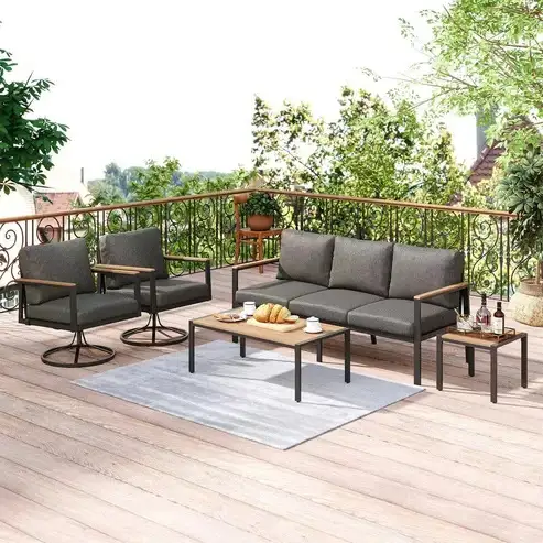Brand New 5Pcs Patio Furniture Set Swivel Roker Chairs $999 - Photo 7