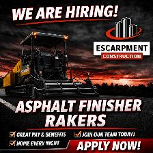 ASPHALT EXPERIENCE FINISH RAKER WANTED!