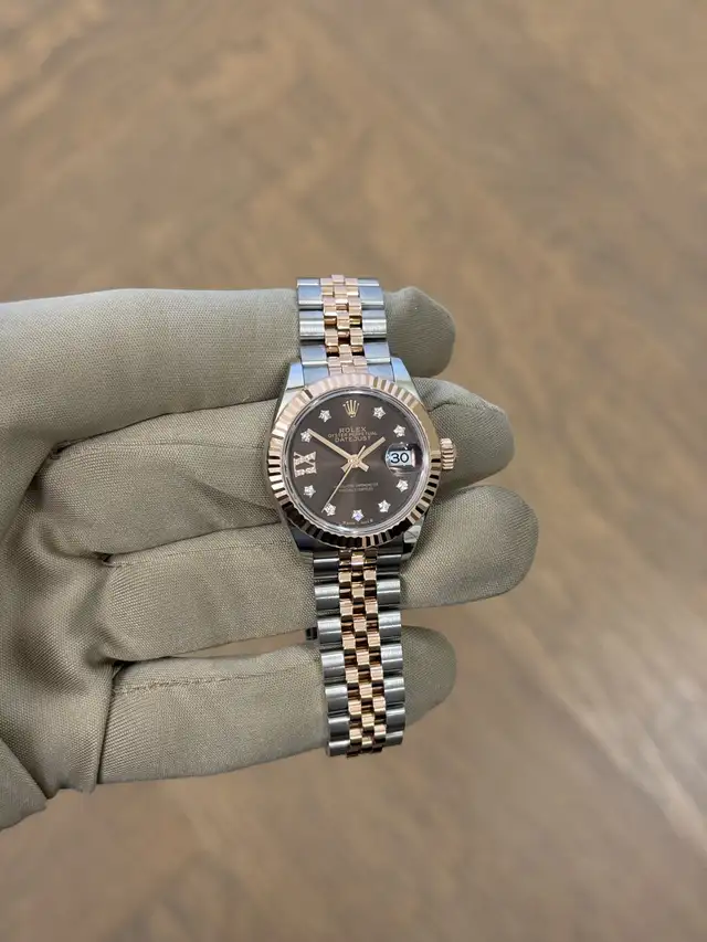 Rolex Datejust 28mm Rose Gold Two-tone Diamond IX Full Set - Photo 7