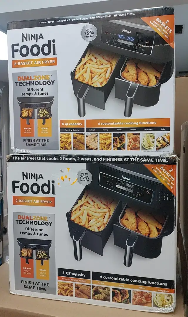 Air Fryer Ninja Foodi 8 Qt 6 DZ201 In 1 XL 2 Basket With Dual