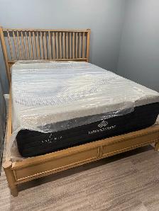 Queen sized bedframe with firm mattress