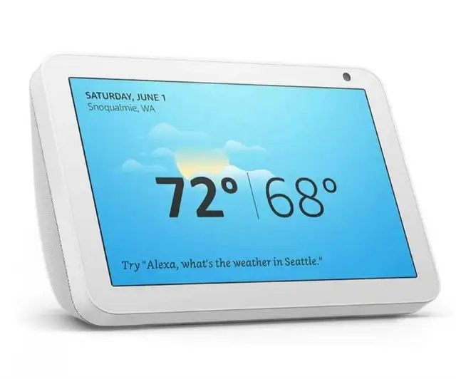 1st generation white echo show 5 with stand