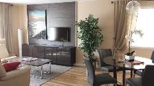 Two level two bedroom apartment. Simple yet stylish.