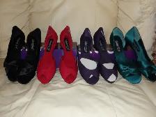 COLDWATER CREEK SILK & SATIN SLING BACK SHOES
