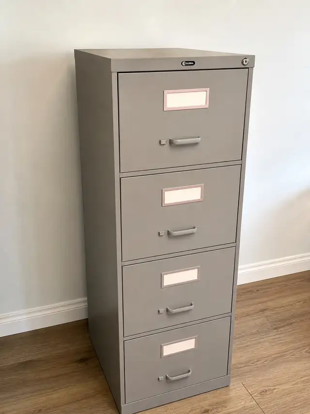 Global 4-Drawer Filing Cabinet/ Heavy Duty Metal Office Storage - Photo 2
