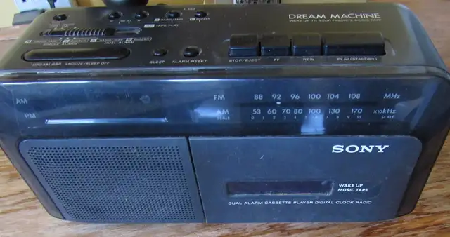 Sony Clock Radio Tape Player combo