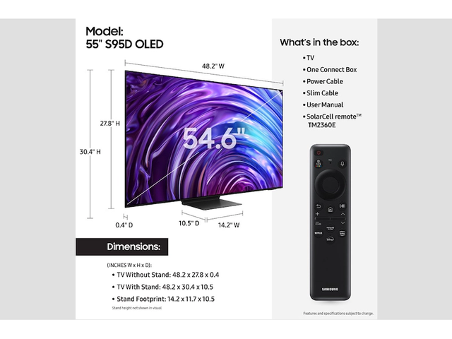 BRAND NEW SAMSUNG QN55S95 55' OLED, HDR PRO 4K SMART TV - Photo 5