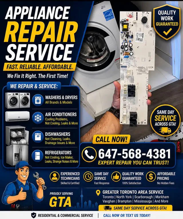 washing machine and dryer repair