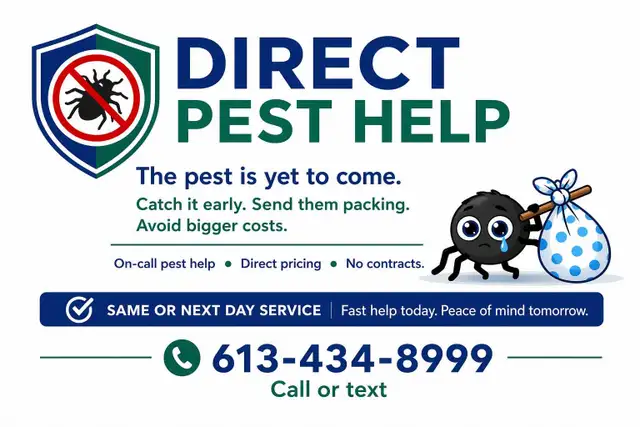 Pest Control Same Day Help Ottawa No Contracts
