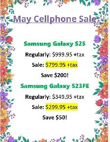 Samsung S25 on Sale in First Stop Swap Shop May Cellphone Sale