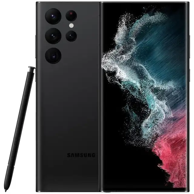 UNLOCKED SAMSUNG S22 ULTRA BLACK (128 GB) $499 TEL 780-456-6675
