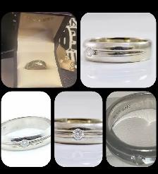 white gold diamond Ring  10K White Gold